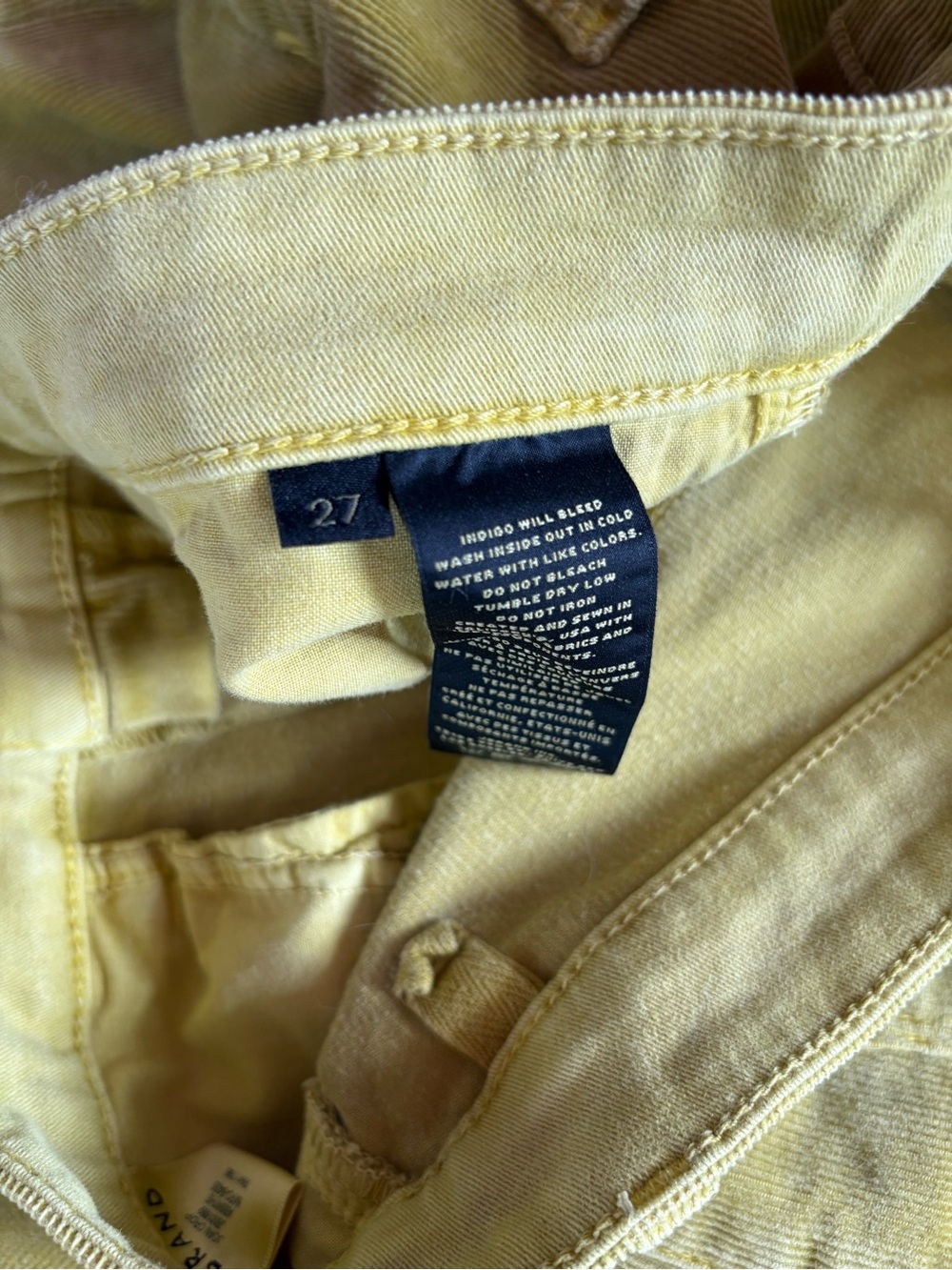 J Brand Joan Crop High Rise Wide Leg Corduroy Jeans Absinthe Yellow Size 27 - Picture 6 of 8